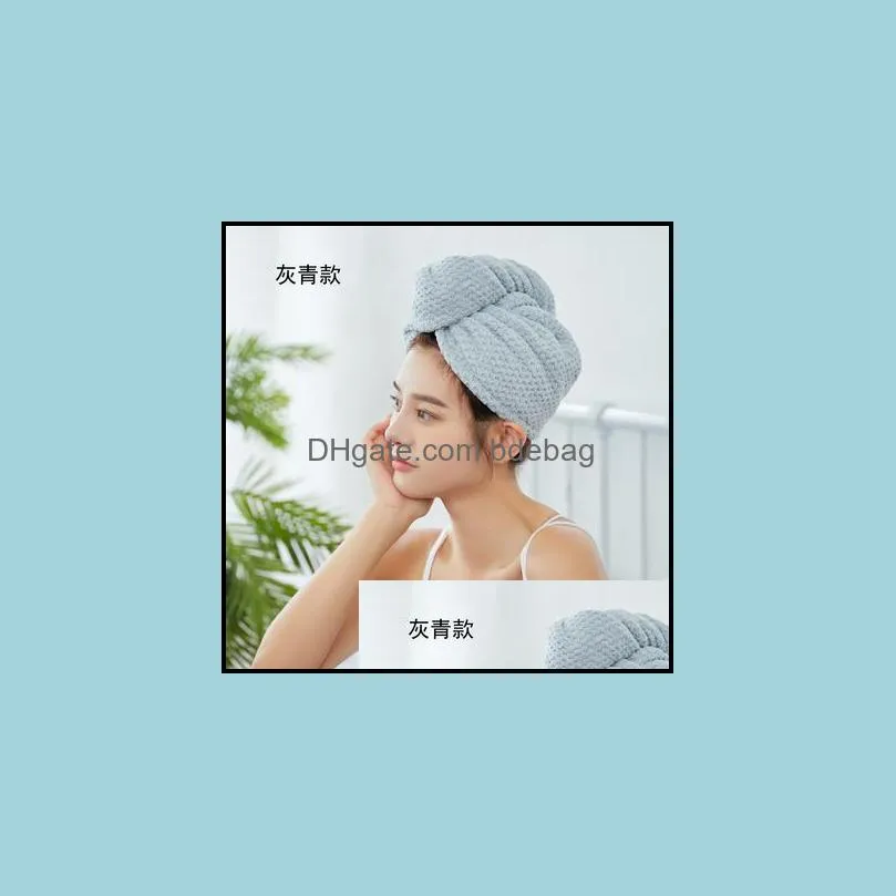 Towel Microfiber Hair Towels Wrap for Women Curly Spa Turban Rapid Drying Bath Shower Cap Quick Dry Head