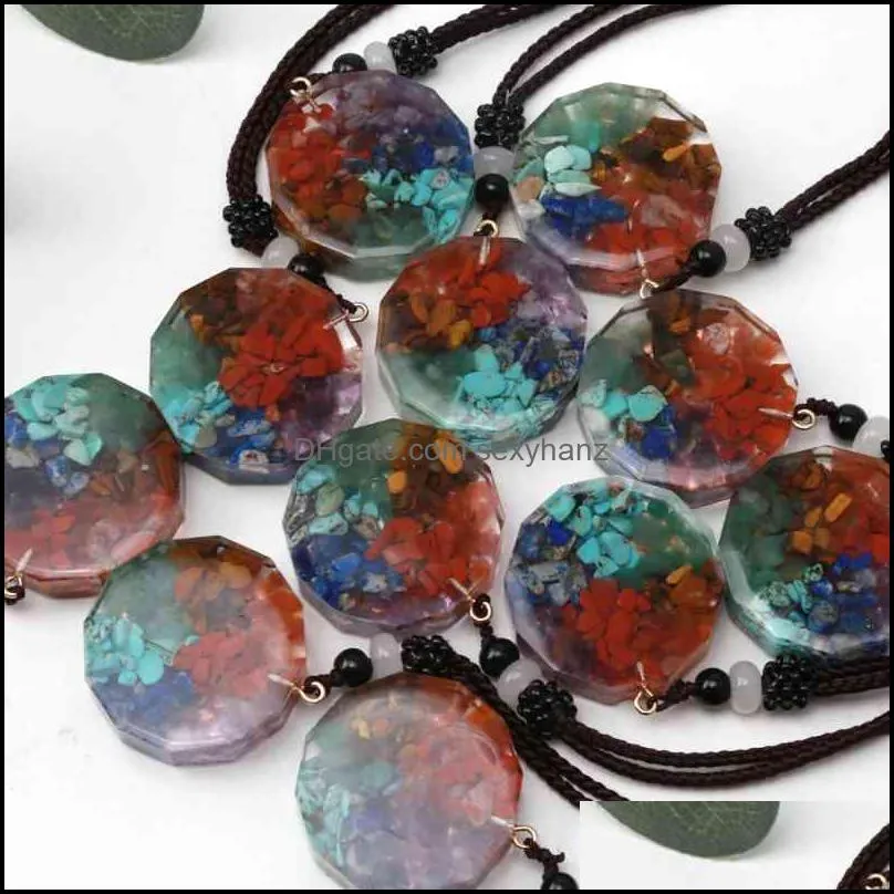 Necklaces Pendants Orgone Pendant Necklace Metatron Cube Orgonite Energy 7 Chakras Reiki Healing Emf Protection Crystal