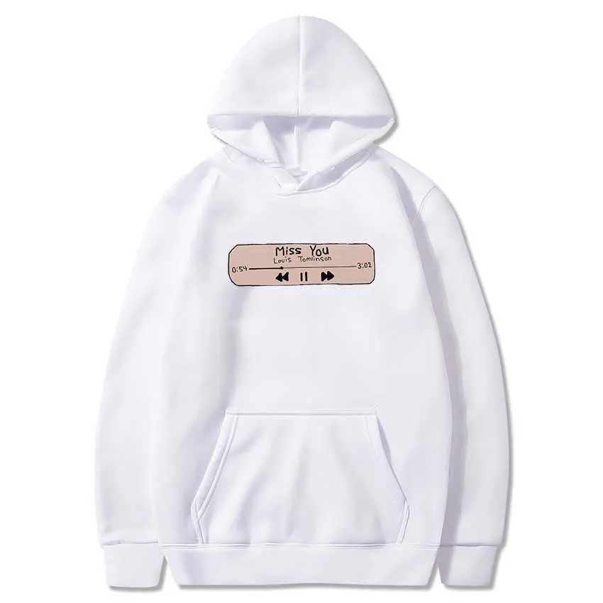 Musique Miss You Graphique Hoodies Hot One Direction 1D Femme Sweat À Capuche 2021 Nouveau Hip Hop Harajuku Sweat Femmes Hommes Ulzzang Pull H0910