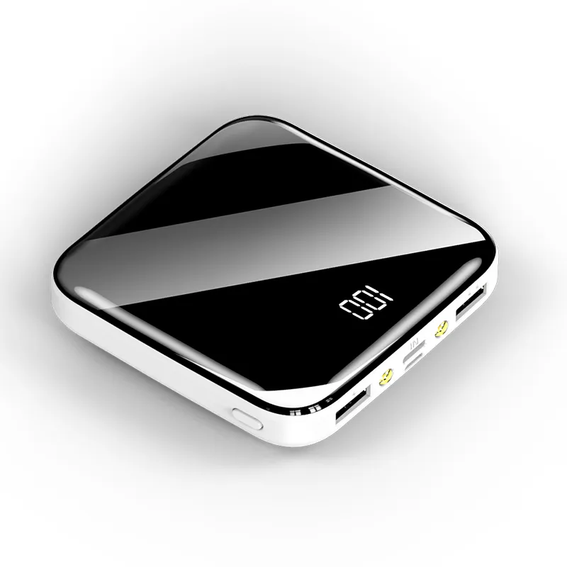 20000mAh Portable Mini Power Bank Mirror Screen LED Digital Display  Powerbank External Battery Pack Poverbank For Mobile Phones