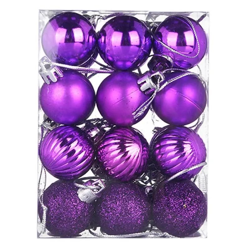 Feestdecoratie 24 pc's creatief schattig kerstfestival boom decor ball fantastisch ornament hangende ballen naar huis