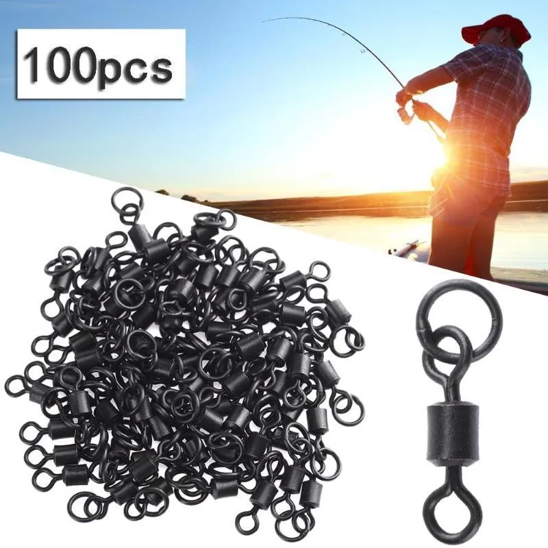 Fishing Hooks Matte Black Rolling Swivels Connector Set With Solid Ring  Carp Rigs From 12,15 €