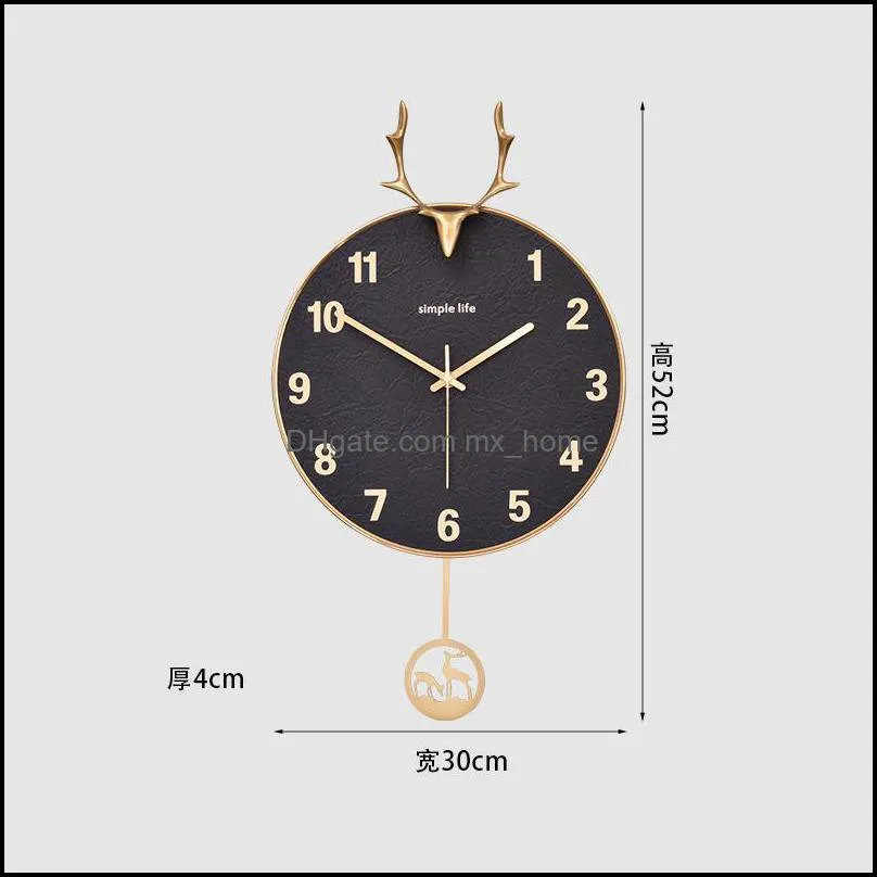 Wall Clocks Modern Classic Luxury Vintage Design Clock Large Decoration Home Quartz Silent Hanging Printed Horloge Gift Made In China