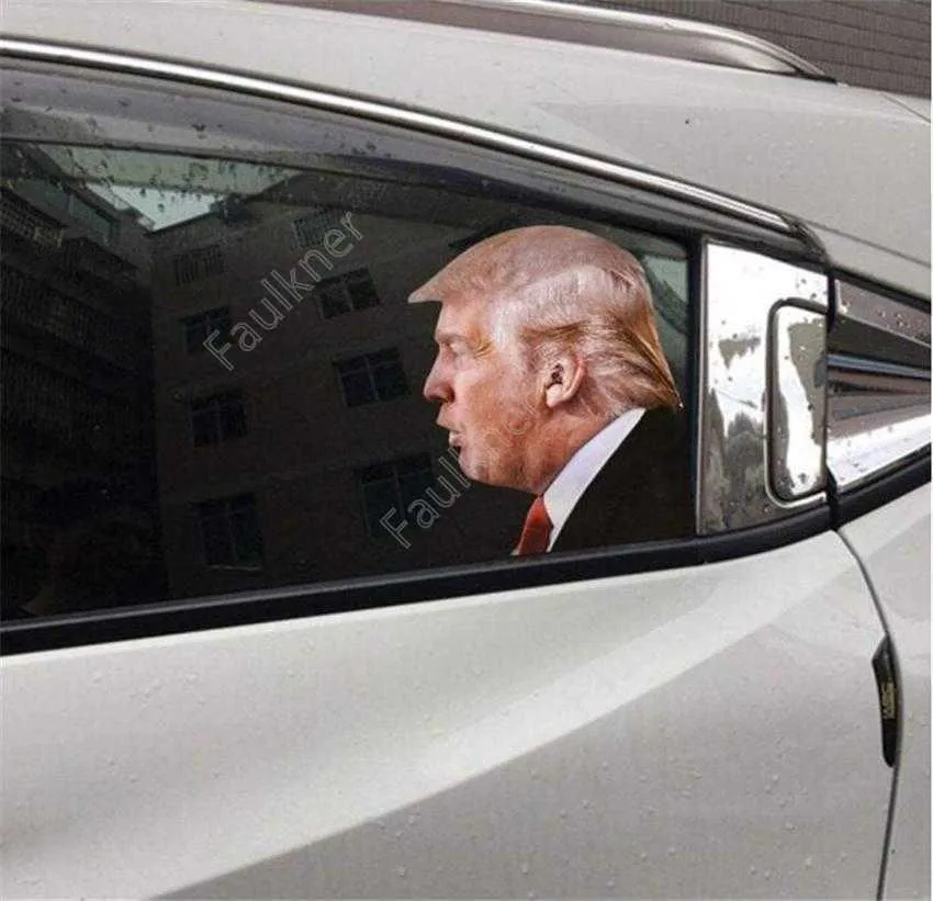 Elezione Trump Decalcomanie Adesivi per auto Biden Divertente Sinistra Destra Finestra Peel Off Impermeabile PVC Car Window Decal Rifornimenti del partito DAF276