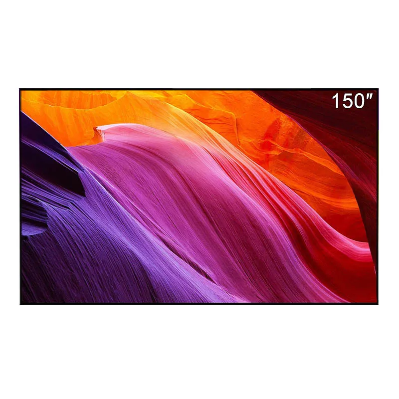 150-дюймовый проекционный экран Черный хрусталь 4K / 8K HDR 3D AR ALL Anti Light Tablet Ultra Thin Frame Projector экраны для длинного броска проектора