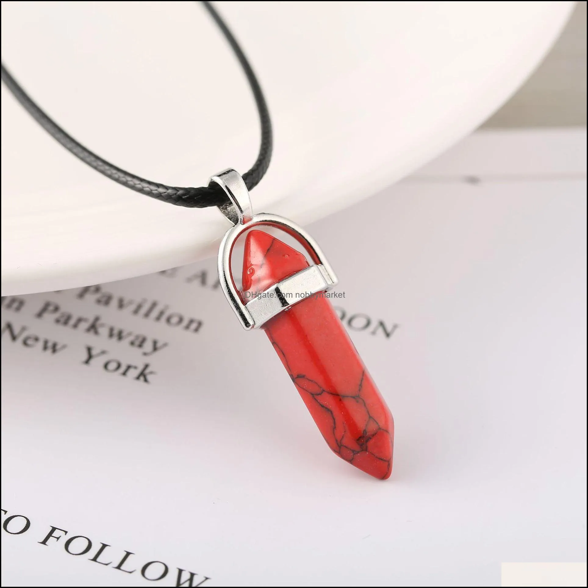 Titanium Rainbow Stone Artilady Multi Color Quartz Necklaces Pendant Necklace Chain Crystal Necklace Women Jewelry Accessories