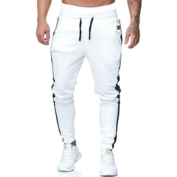 New Style Mens Slim Fit Sweat Pants Tracksuit Bottoms Skinny Gym Jogging Jogger Trouser Universal Fashion X0615