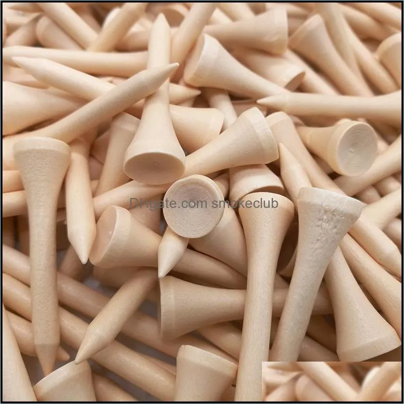 Raw Wood Color Golf Ball Tee Outdoor Sports Creative Portable Reusable Flexible Fashion Artifact Wooden Tees 0 1jj jj