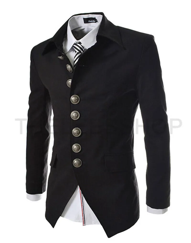 Varış Erkek Blazer Ceket Çok Düğme Tasarım erkek Casual Slim Fit Suit 3 Renk Boyutu: M-XXL Blazers Suits