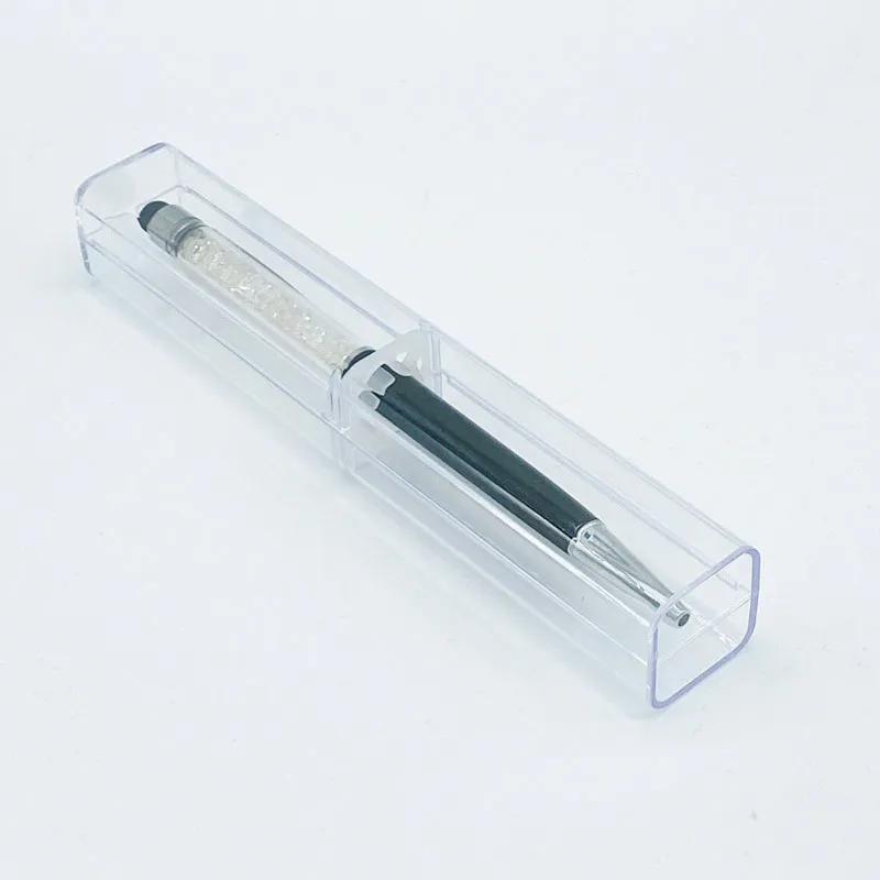 Leuke Enkele Plastic Gevallen Voor Crystal Balpen Gel Pen Kantoor School Business Levert Huwelijkscadeau Houder