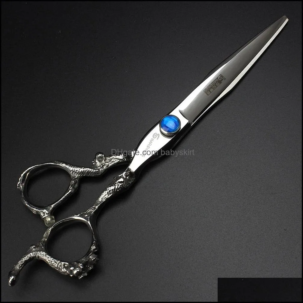 7 inch professional cutting hair scissors for hairdresser high quality Japanese steel sapphire haircut barbershop shears makas