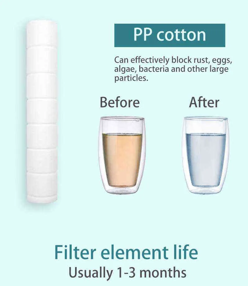 10 pcs chuveiro cabeça substituição filtro filtro de substituição de algodão água purificação banheiro acessório chuveiro cabeça filtro H1209