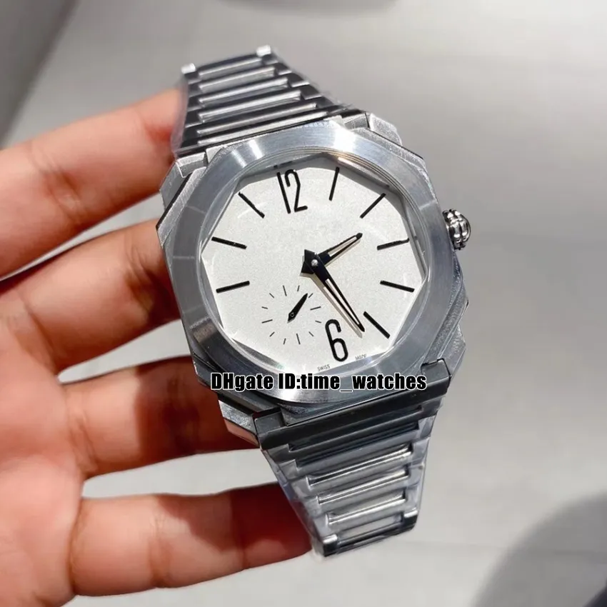 New High Quality Octo Finissimo Miyota Automatic Mens Watch 103011 103035 41mm White Dial Steel Case Gents Sport Watches 9 Colors
