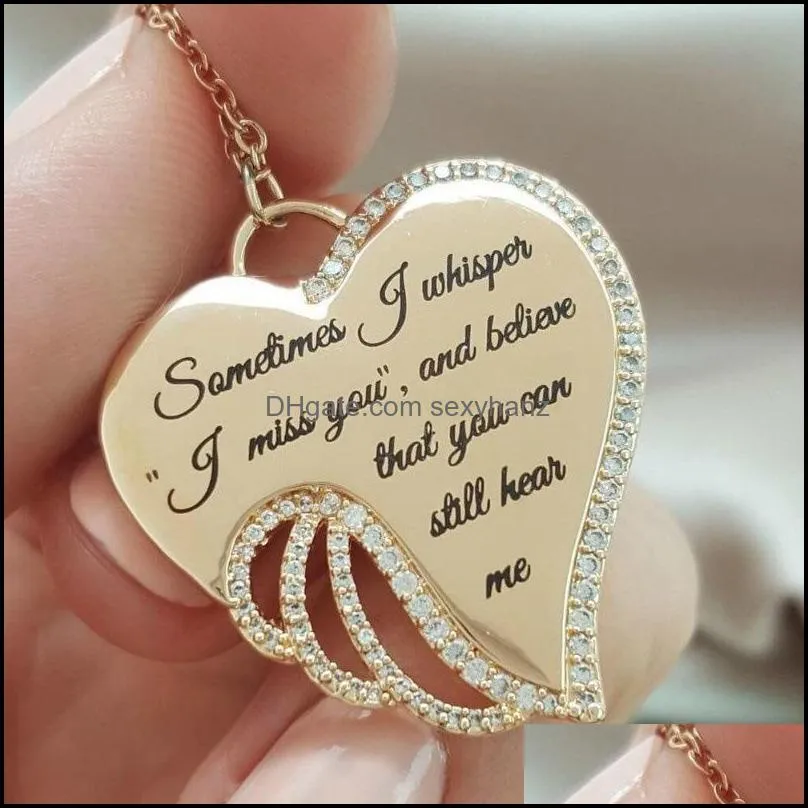 Подвесные ожерелья подвески ювелирные изделия S878 Модные письма Сердце ожерель