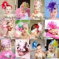 Hooyi Christmas Gift Baby Girl Headbands Children Hairband Kids Elastic Hair bands Tiaras Barrettes Accessories 1-10years H4