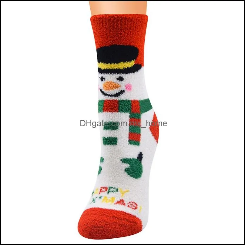 2020 New Christmas Socks Series For Ladies Coral Velvet Santa Socks Christmas Women Socks Free Shipping