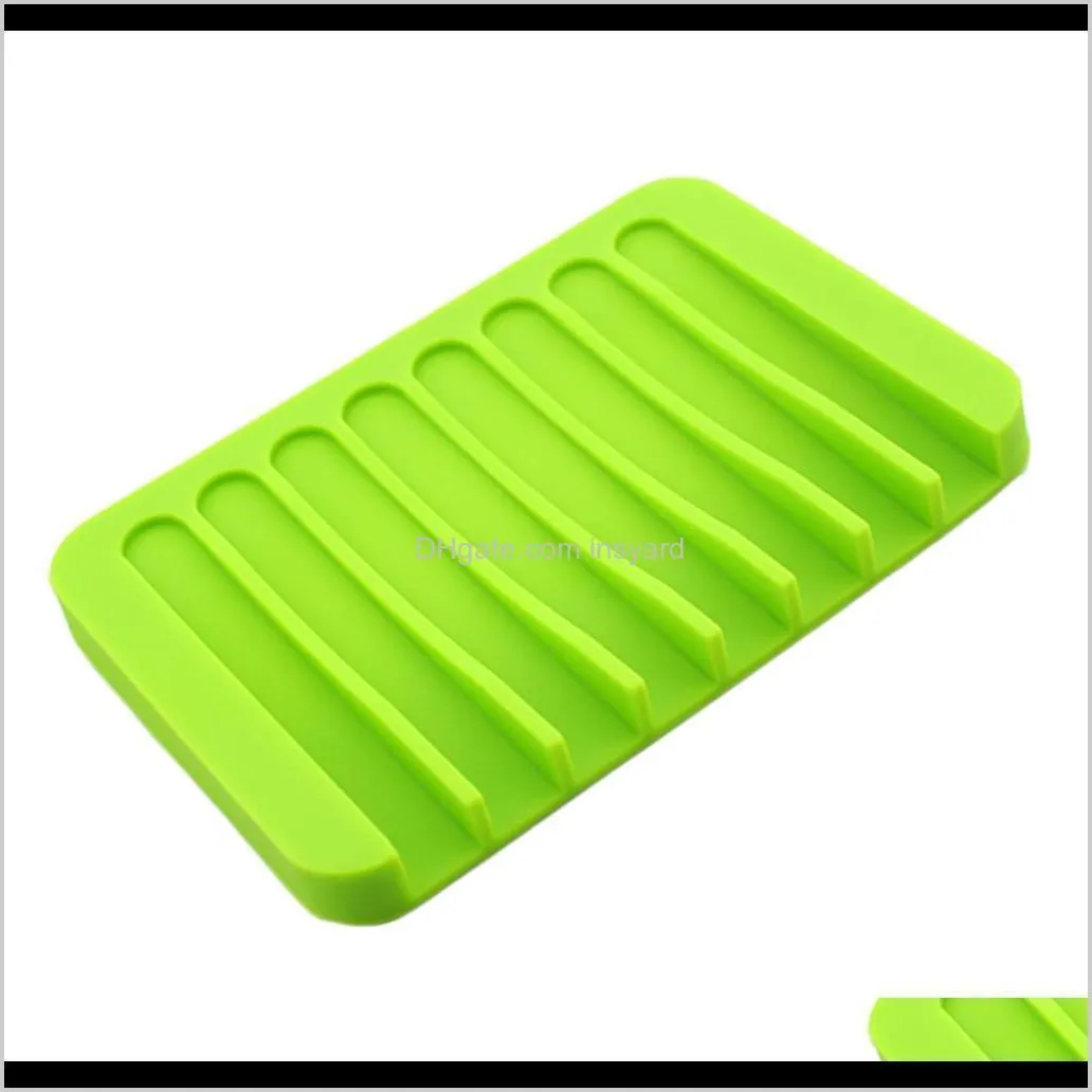 comb drain soap dishes holder silicone anti-slip drain rack for kitchen/counter top, keep bars dry,easy cleaning