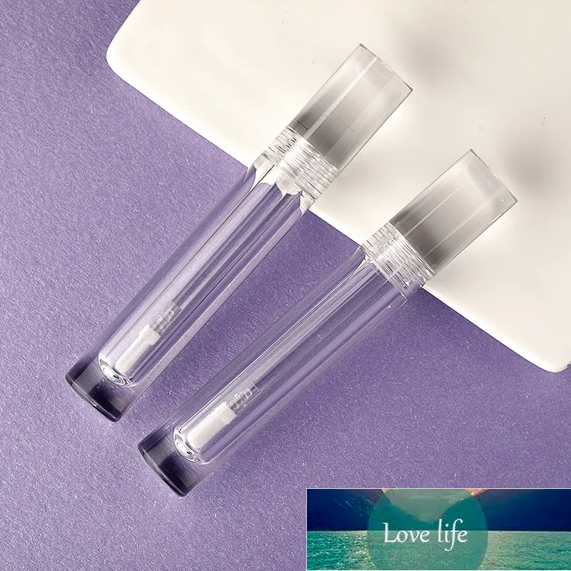 Tubo de brillo de labios vacío transparente, botella de lápiz labial líquido portátil redonda DIY, paquete de carcasa de contenedor cosmético, 50 Uds.