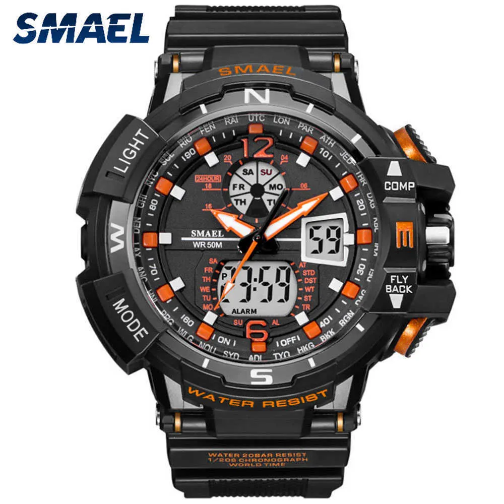 SMEAL hommes montre numérique étanche horloge armée militaire montres LED hommes montre-bracelet Sport montre pour hommes Relogio Masculino G1022