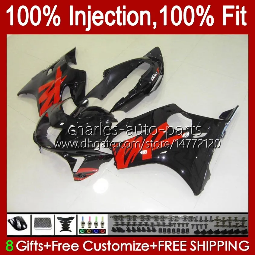 Honda CBR 600F4 600CC 600 F4 FS CC 1999-2000 Bodywork 54NO.19 100 % 맞는 CBR600FS CBR600F4 1999 2000 CBR600 F4 99 00 OEM 페어링 키트 레드 블랙 블크