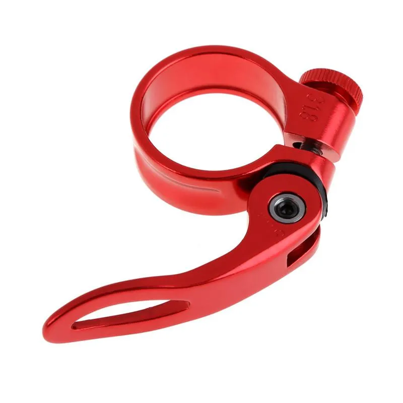 Clip de Tube de serrage de tige de selle de vélo accessoire de pièces de tige de selle vtt en alliage d'aluminium à dégagement rapide 28.6mm/31.8mm/34.9mm wk158 wk265