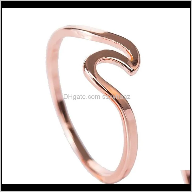 925 sterling silver wave ring fashion summer beach wave ring for women size 5 6 7 8 9 10 125 u2