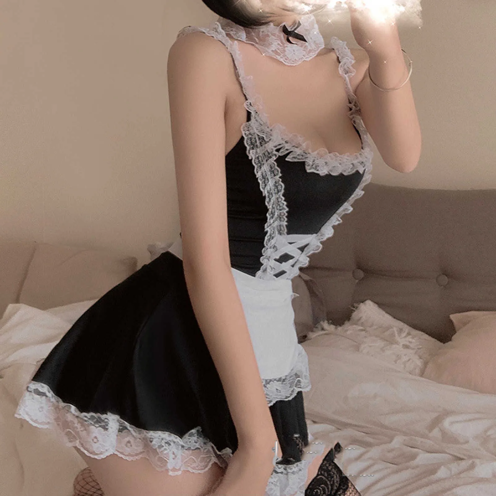 Lolita Woman Cosplay Sexy Sleepwear Flat Chest Uniform Underpants Cute  Outfits Kitten Role Play Cat Girl Sexy Lingerie Set : : Clothing,  Shoes & Accessories