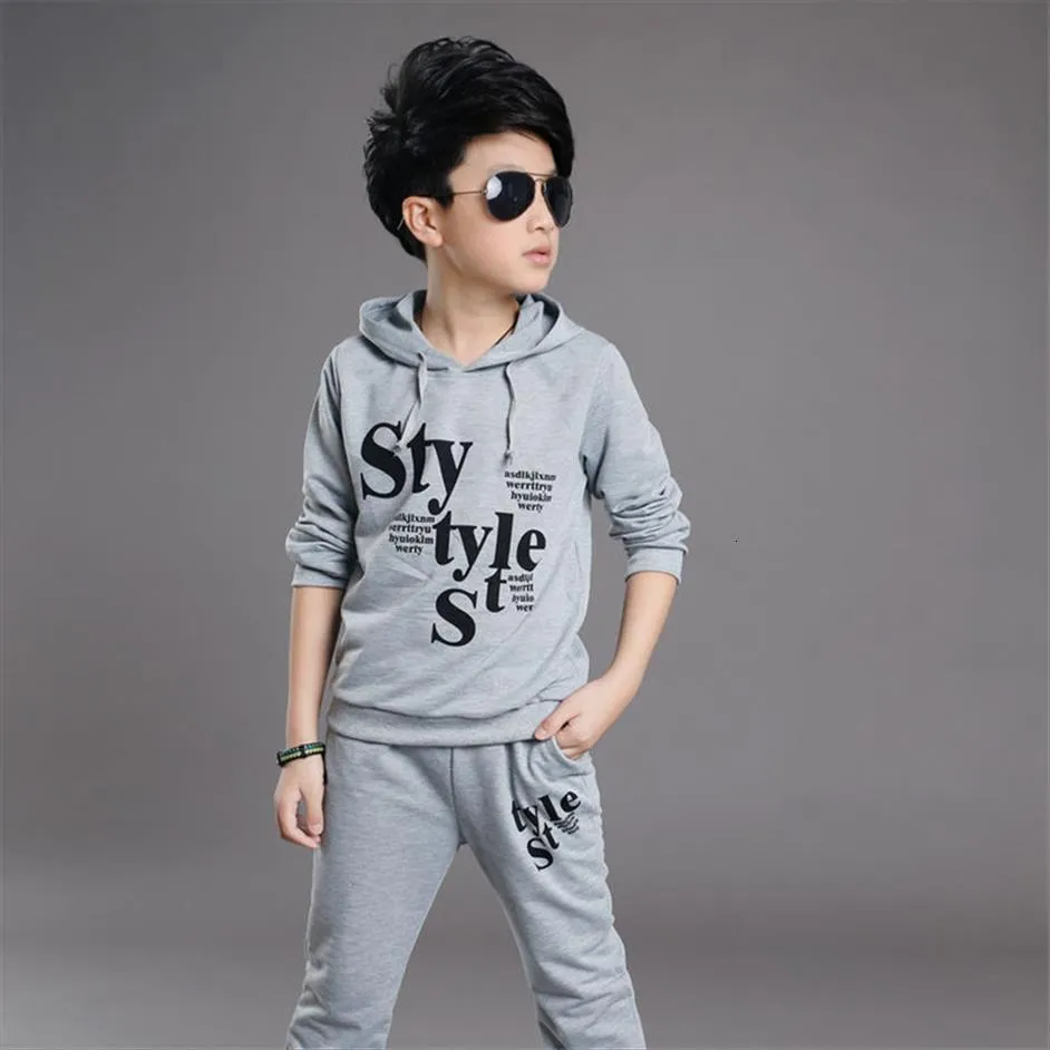3-14 years Spring Boy Clothing set 2021 Casual Fashion Cartoon bear sport  jacket + Pant