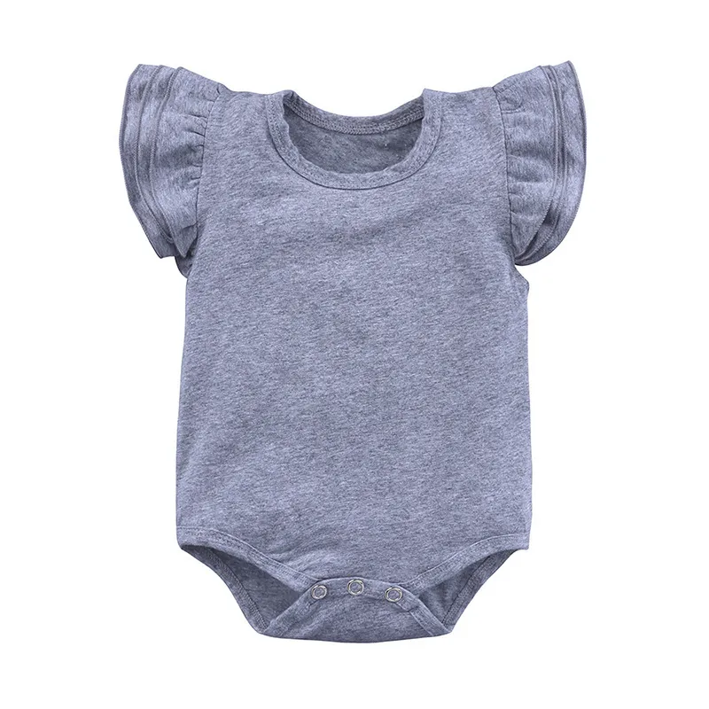 0-2 ans nouveau-né volants body bébé enfant fille coton barboteuse couleurs bonbon tenues Roupas de bebe 210413