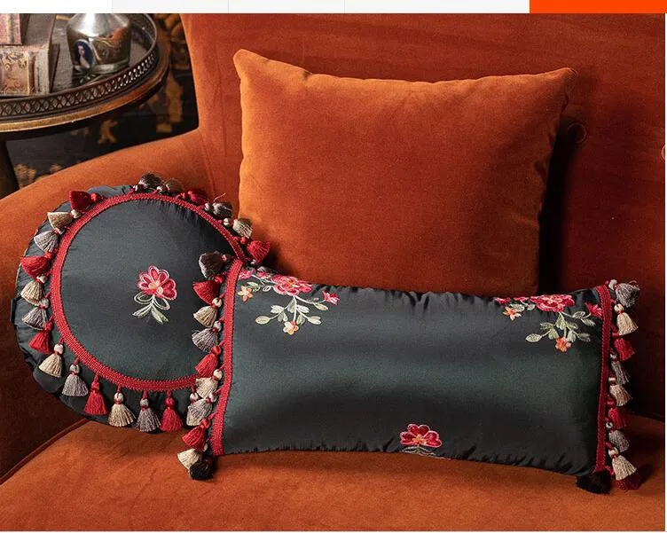 Роскошный дизайнер Классический высококачественный вышитый чехол для подушки для подушки для подушки 40*40 см и 25*50 см. Подвеска для кисточки 2022