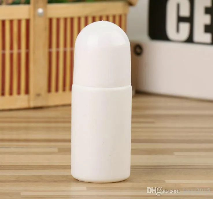 30ml 50ml 100ml White Plastic Roll On Bottle Refillable Deodorant Bottle Essential Oil Perfume Bottles DIY Personal Cosmetic Containers SN31