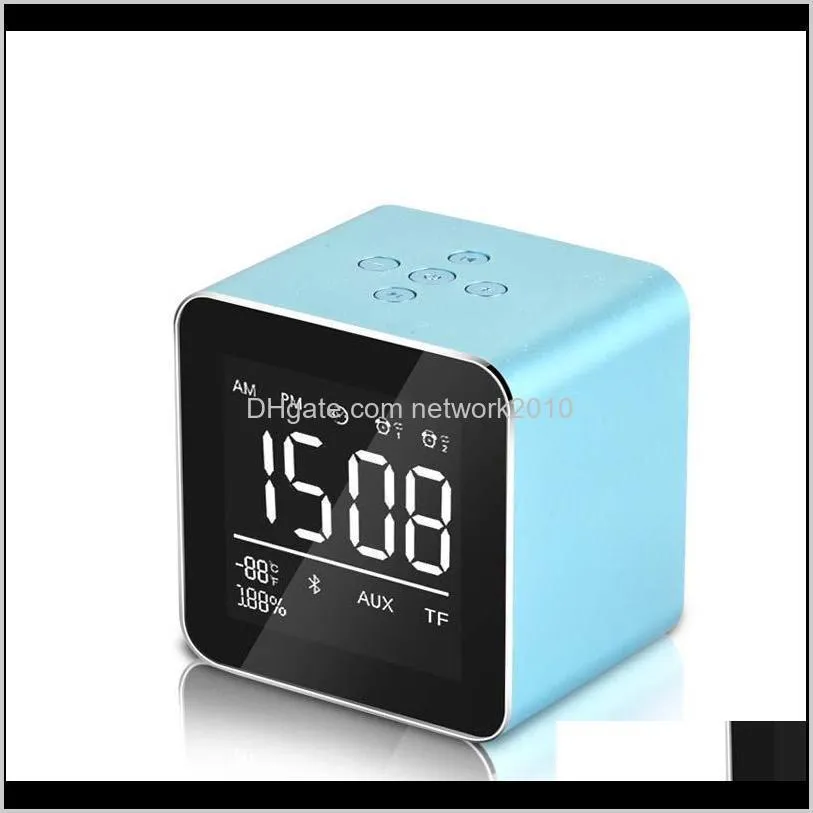 fashion alarm clock radio portable bluetooth speaker plug in memory cassette display alarm clock compatible smartphone audio & makeup