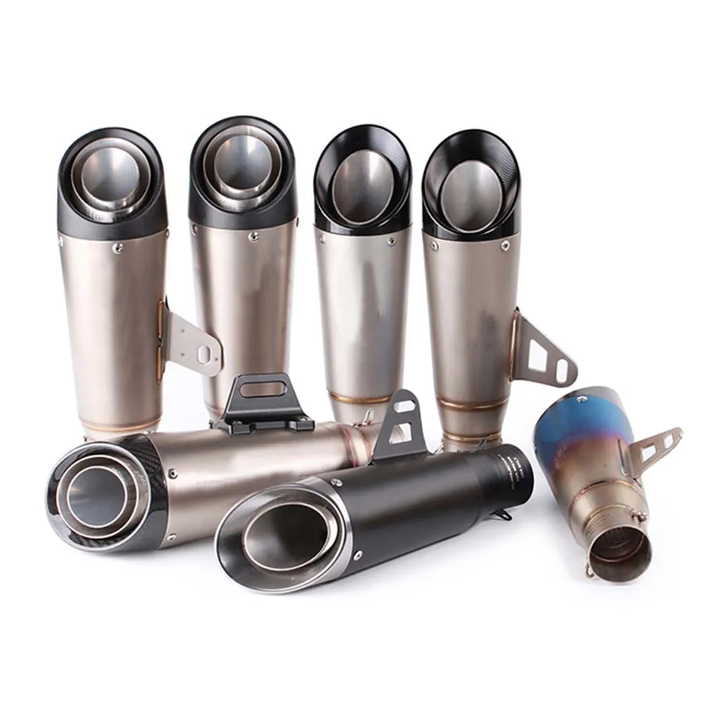 Exhaust Pipe Muffler Motorcycle Universal Escape De Moto Motocycle Exhaust for Honda Yamaha Kawasaki 51mm 61mm Inlet