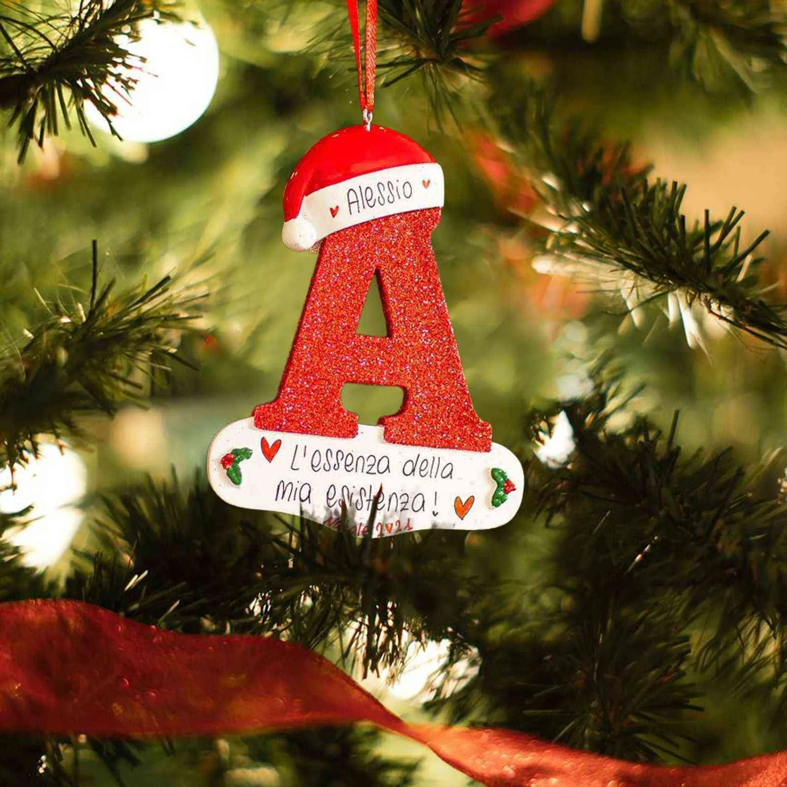 1 # Personlig jul 26 brev ornament dekorationer glada dekoration för hem