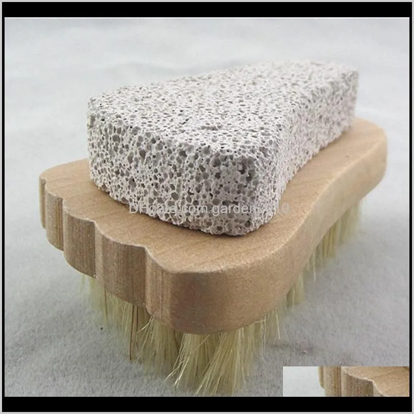 wooden foot bristle pumice brushes massager sessile cleaning brush footprint shape shower scrub skin tools new wb3094