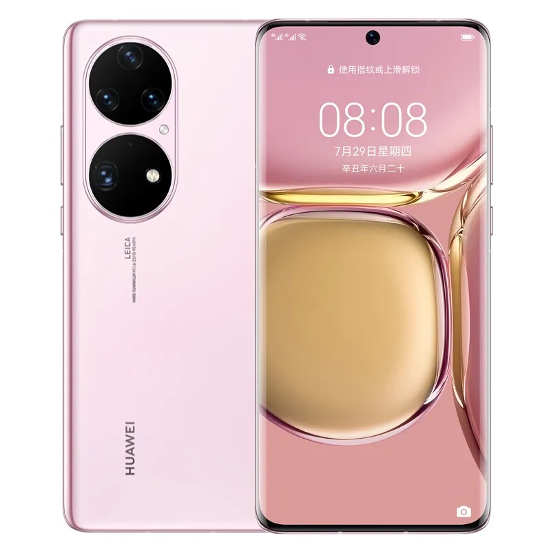 Original Huawei P50 Pro 4g LTE Mobiltelefon 8GB RAM 256GB 512GB ROM Kirin 9000 64.0mp ai nfc ip68 android 6.6 "Oled krökt fullskärm fingeravtryck ID ansikte smart mobiltelefon