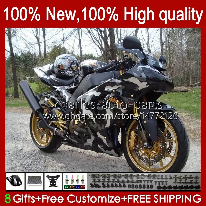 Body Camouflage stock Kit OEM For KAWASAKI NINJA ZX1000C ZX 10 R 1000 CC ZX1000 04-05 Bodywork 9No.55 ZX 10R 1000CC ZX10R 04 05 ZX-10R ZX1000CC 2004 2005 Motorcycle Fairing