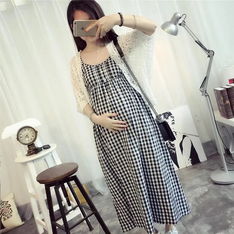 knee length dresses for ladies Women Long Maternity Dresses for Pregnant Women Loose Clothing Materni