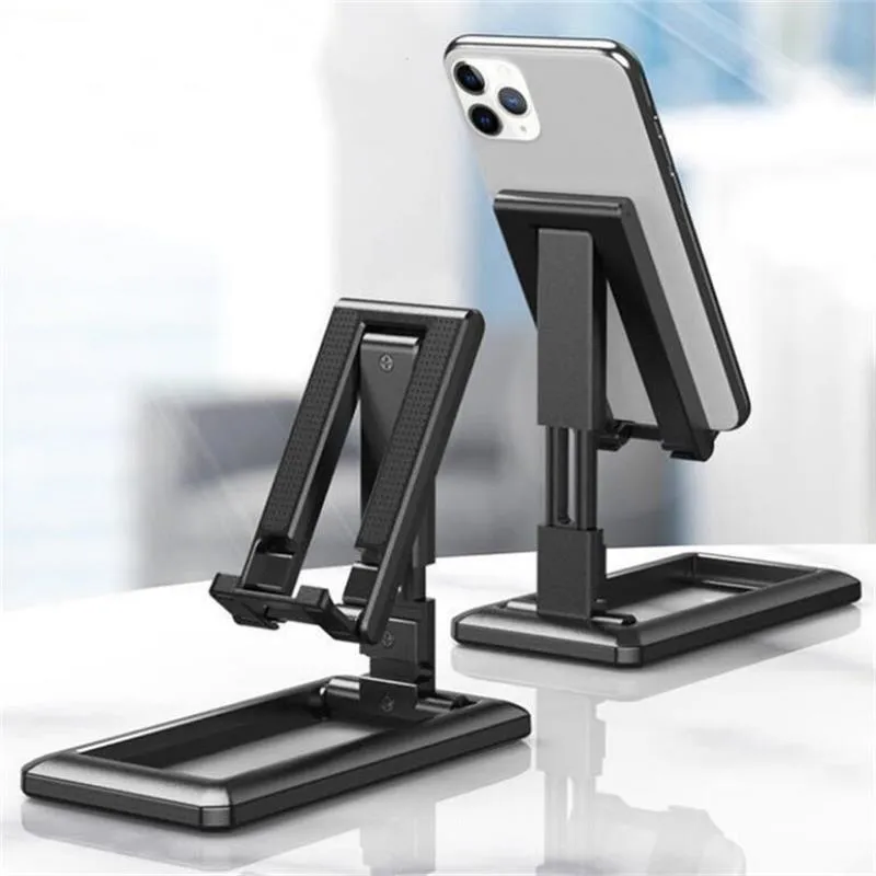 Mobiltelefonhållare Portabel Fällbar Universal Stativ Bracket för iPhone 12 Pro Max 11 XS Tablet Pad