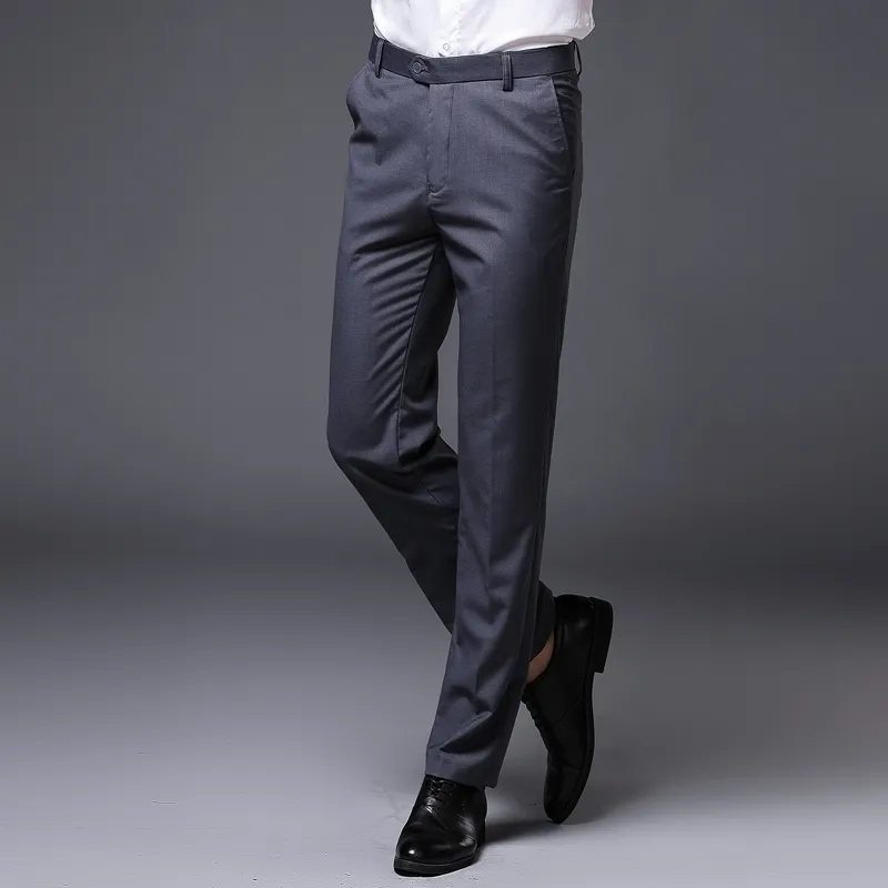 Slim Fit Straight Dress Pants For Men Flat Front Causal Markham