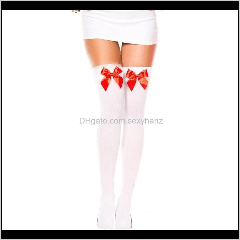 2017 new fashion black red white sexy stockings thigh high sheer bow stockings hosiery nets stay up for sweet lady girls hot