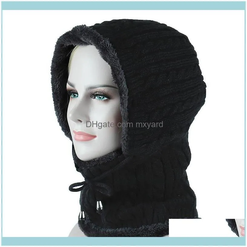 Beanies Seioum Winter Knitted Hat Beanie Men Scarf Skullies Hats For Women Caps Gorras Bonnet Mask Brand 2021