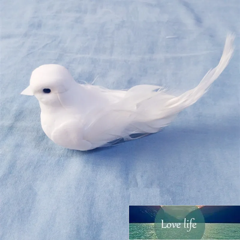 Artificielle blanc pigeon plastique plastique amour amour colombes d'oiseau simulation figurines maison table jardin pendaison décorations cadeaux cadeaux