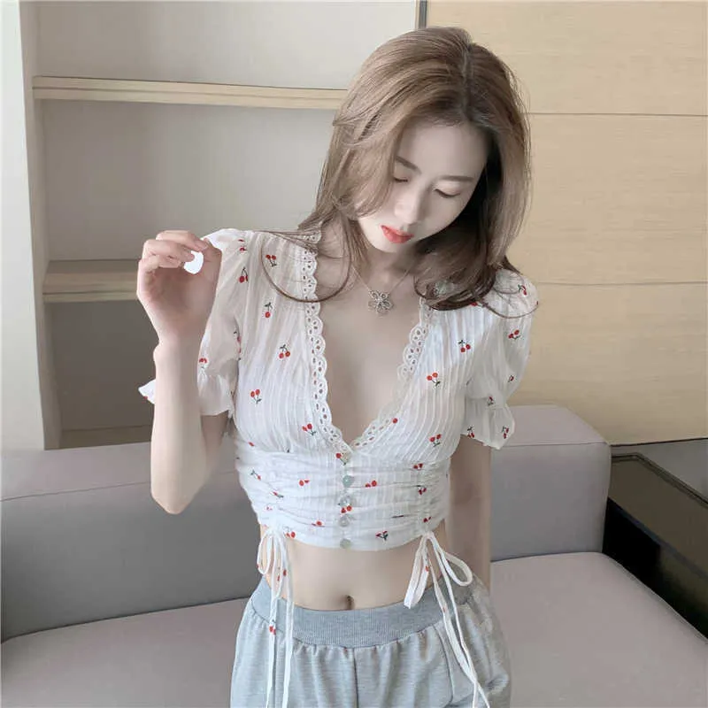 Luyaa Products For Women LUYAA Womens Summer Tops Dressy Casual V Neck Keyhole T Shirts Puff Puff Sleeve Top