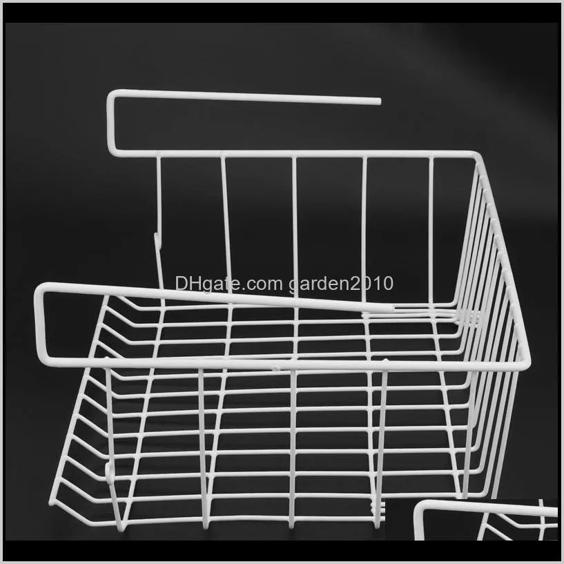 2x under shelf storage basket & 1x stainless steel hooks hanger under shelf wine glass holder