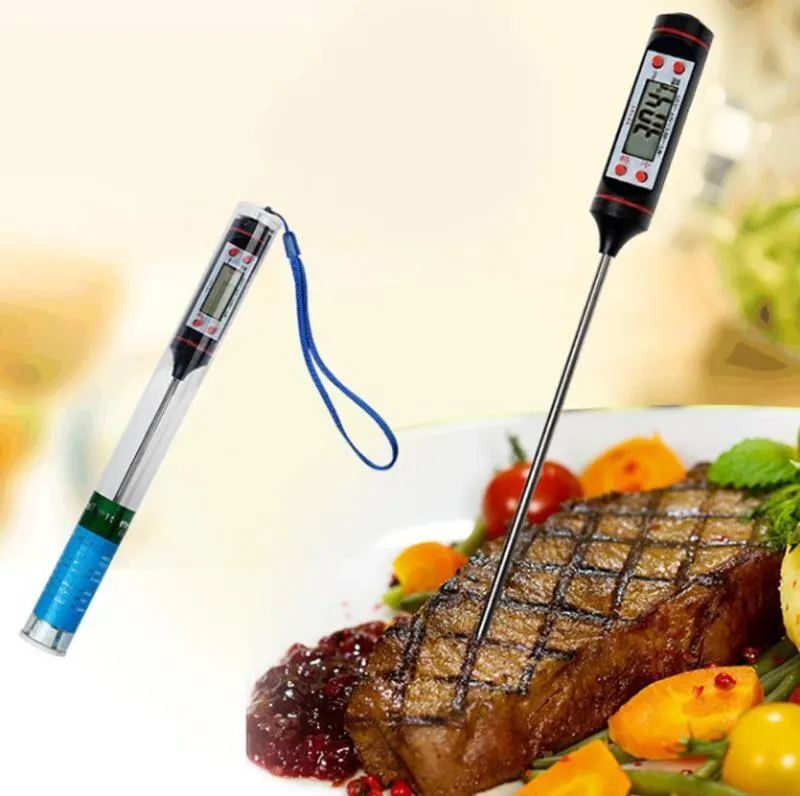 5.9inch Food Grade LCD Screen Habor Digital Meat Thermometer BBQ Hold Function for Kitchen Cooking Food Grill BBQ Meat Candy Milk Water