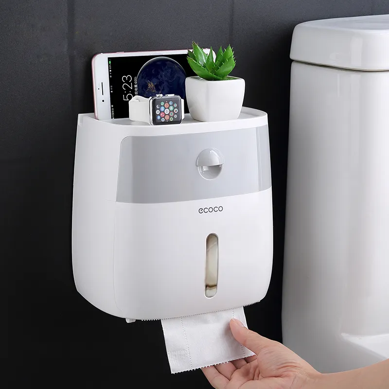 Kunststoff Tissue Box Serviettenhalter Toilettenpapier Bad Küche Toilette Wandmontage Dispenser für Servietten