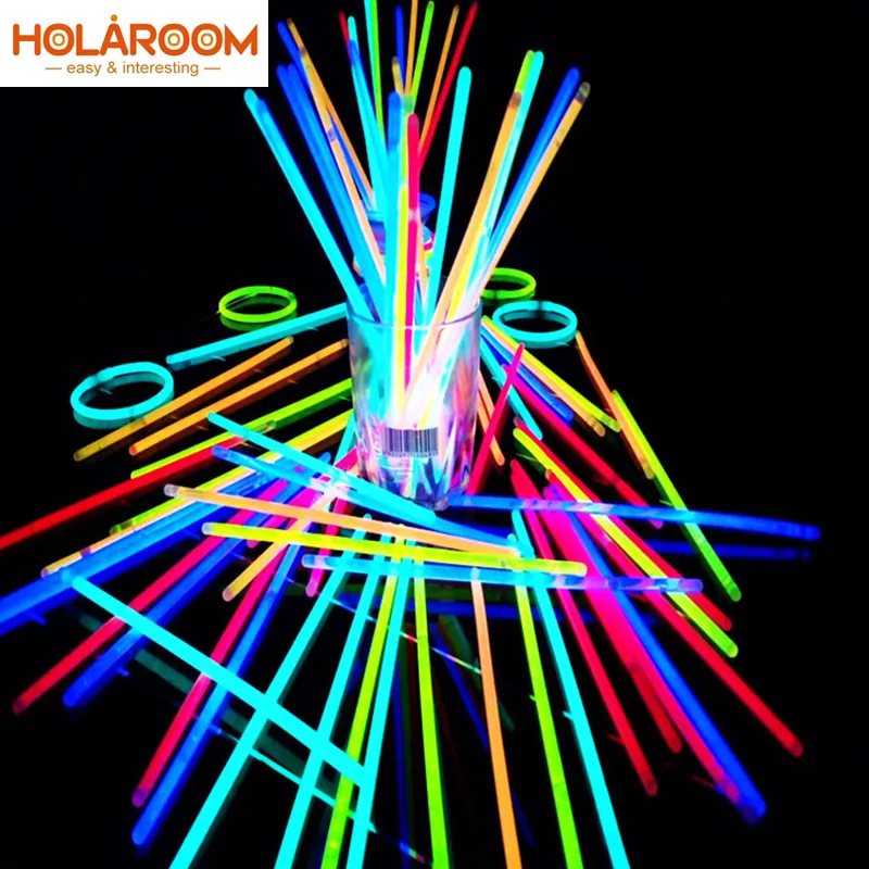 100 Stks Party Fluorescentie Licht Glow Sticks Armbanden Kettingen Neon voor Bruiloft Glow Sticks Kleurrijke Glow Stick 50pcs