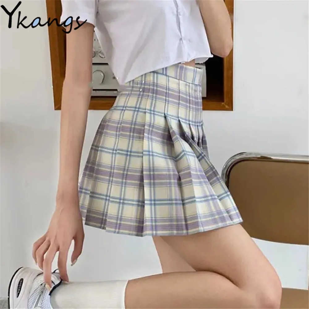 High Waist Plaid Skirt For Women Perfect For Summer Dance And Streetwear Cute Harajuku Style Pleated Mini Preppy Skirts For Students Style 210619 From Dou02 17.31 DHgate.Com