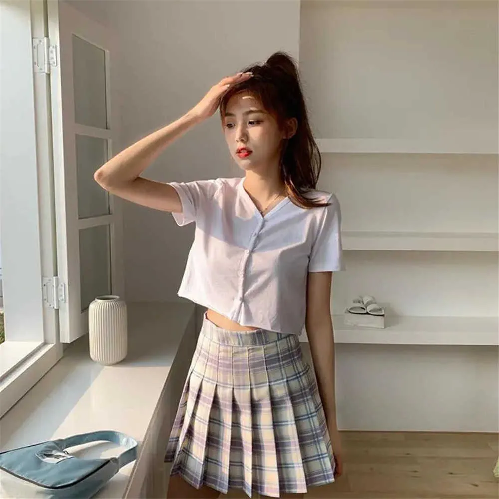 Plaid Summer Womens High Waist Pleated Skirts Cute Harajuku Style Mini Skirt  For Dance, Streetwear, Student Fashion From Dou02, $19.04 | DHgate.Com, image size:1000x1000